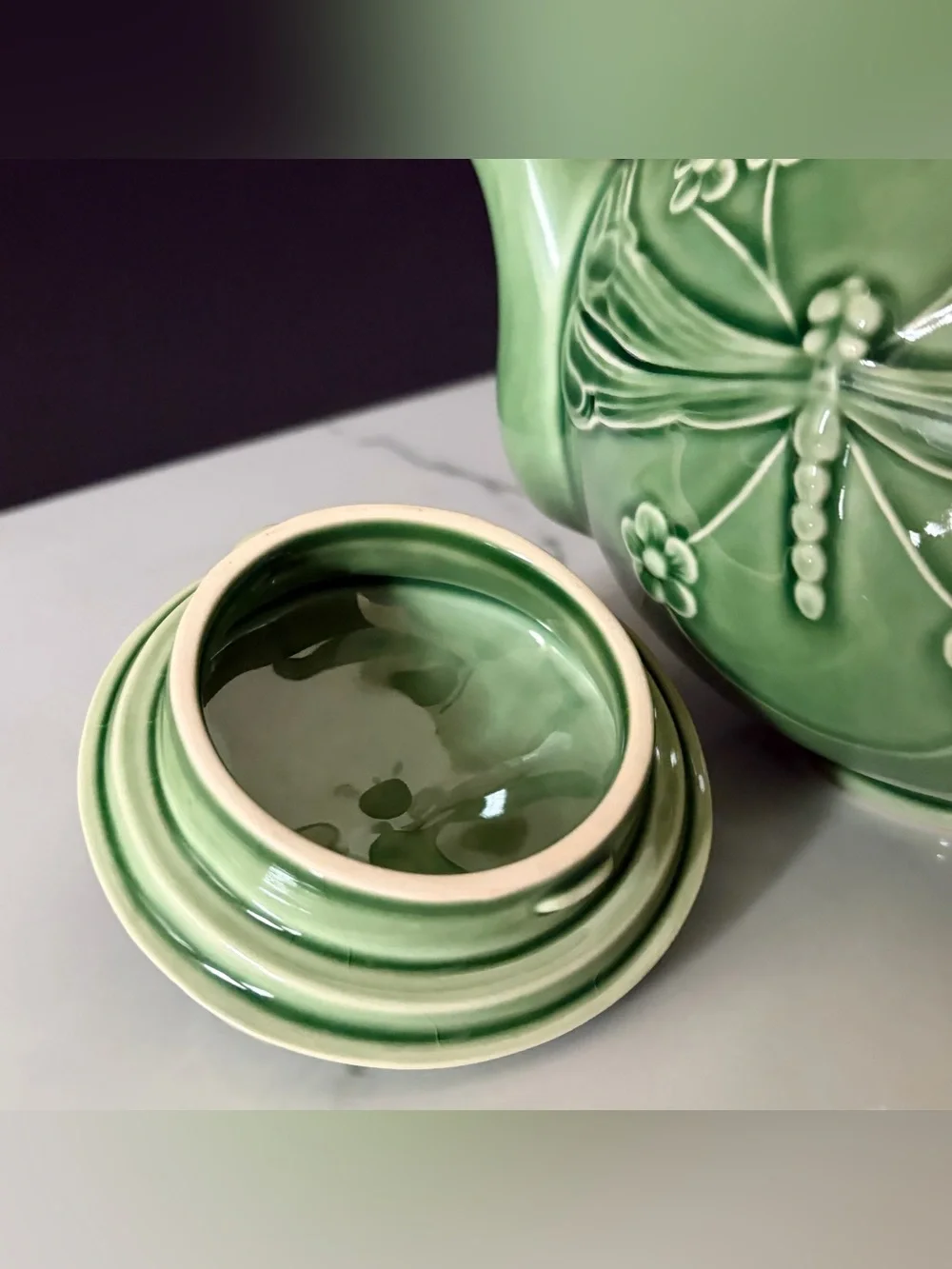 Dragonfly Teapot - For World Market by Bordallo Pinheiro